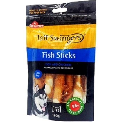 Tail Swingers Sticks με ψάρι και κοτόπουλο 100gr