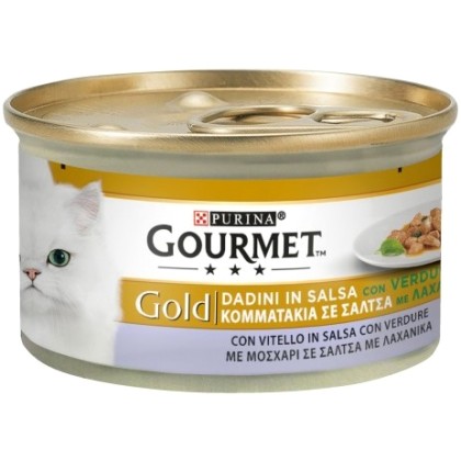Gourmet Gold Κομματάκια με μοσχάρι & λαχανικά 85gr