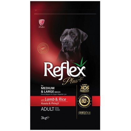 Reflex Plus Medium & Large Adult με αρνί 15kg