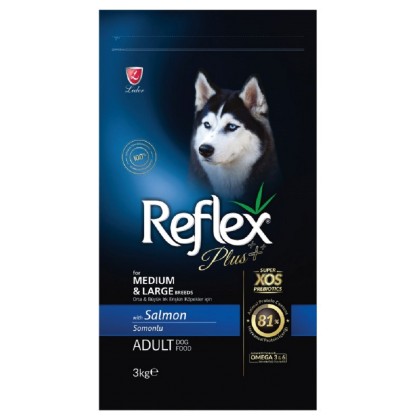 Reflex Plus Medium & Large Adult με σολομό 15kg