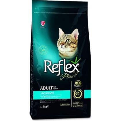 Reflex Plus Sterilised Adult με σολομό 1,5kg (Cat)