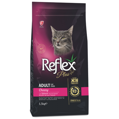 Reflex Plus Choosy Adult με σολομό 1,5kg (Cat)