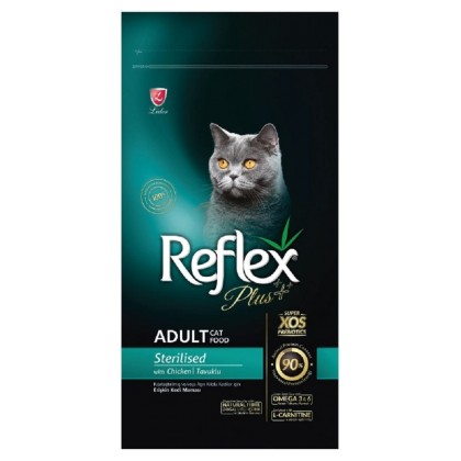 Reflex Plus Sterilised Adult με κοτόπουλο 15kg (Cat)