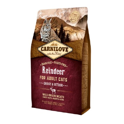 Carnilove Adult Energy & Outdoor με τάρανδο 2kg (Cat)