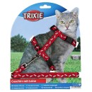 Trixie harness with lead (Cat) μπλε