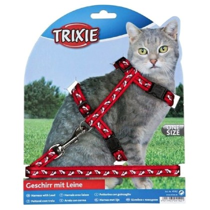 Trixie harness with lead (Cat) μπλε