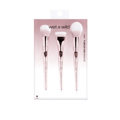 Wet n Wild Pro Line Flawless Face Brush Set (Blush EC227A,Flat C