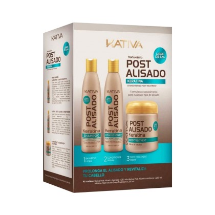 Kativa Straightening Post Treatment Kit (Shampoo 250ml + Conditi