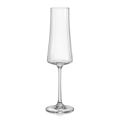 Ποτήρι σαμπάνιας κρυστάλλινο σετ 6 τμχ XTRA Bohemia 210 ml