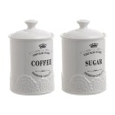 Δοχεία για ζάχαρη καφέ πορσελάνη Inart 6-60-690-0007
