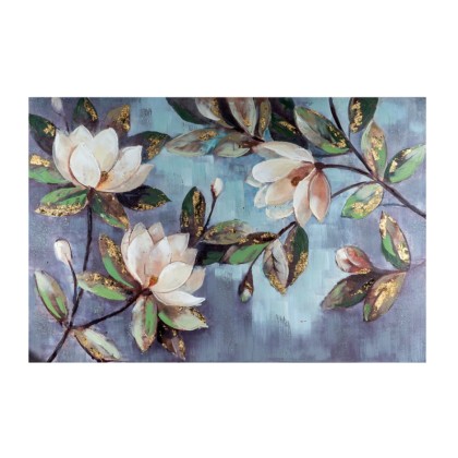 Πίνακας ζωγραφικής καμβάς σομών λουλούδια 80x120x3cm