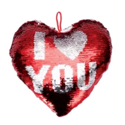 Μαξιλάρι Δωρόσημο 10571 κόκκινη καρδιά με σχέδιο I LOVE YOU και 