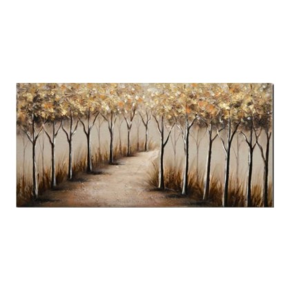 Πίνακας Ζωγραφικής Σε καμβά  Χρυσά Δέντρα 60x120cm