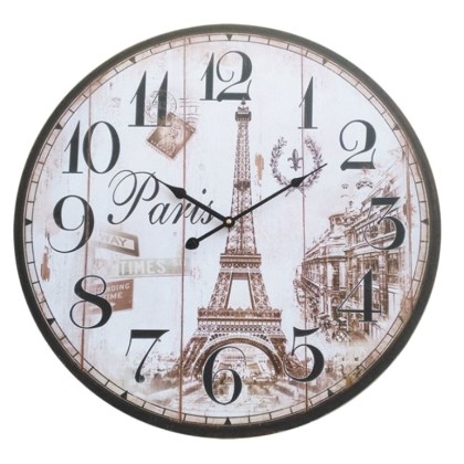 Ρολόι Τοίχου Ξύλινο Με Αριθμούς Παρίσι 60cm