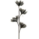 Λουλούδι Διακοσμητικό Υφασμάτινο  Γκρί/Καφέ 90cm