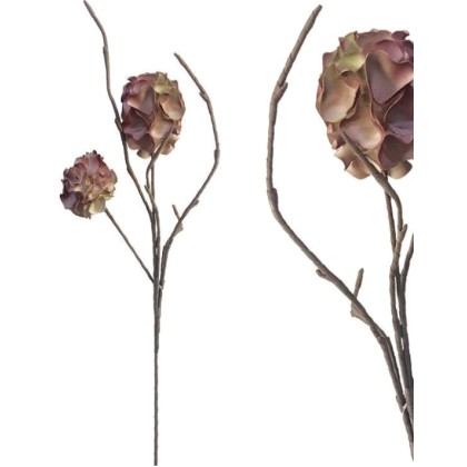 Λουλούδι Διακοσμητικό Υφασμάτινο  Πράσινο Ροζ  108cm