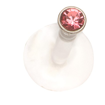 Σκουλαρίκι labret ακρυλικό με διαμαντάκια για αυτί,τράγο και χεί
