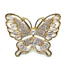 Δαχτυλίδι γυναικείο από ατσάλι πεταλούδα με διαμάντια - Butterfl