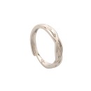 Δαχτυλίδι ασημένιο βεράκι πλεξούδα από ατσάλι- Silver ring for w