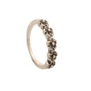Δαχτυλίδι με σκαλιστές μαργαρίτες από ατσάλι - Silver ring with 