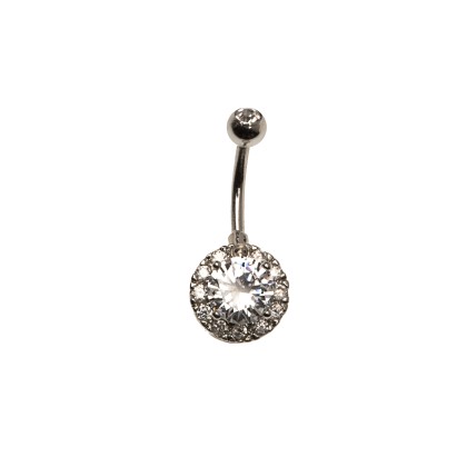 Σκουλαρίκι αφαλού χειρουργικό ατσάλι με διαμάντι - Navel piercin