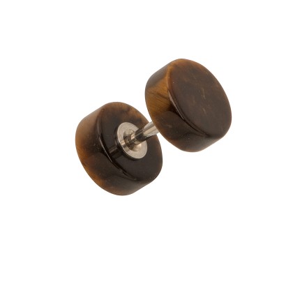 Σκουλαρίκι ξύλινη τάπα τύπου stretch - Ear fake plug piercing wo