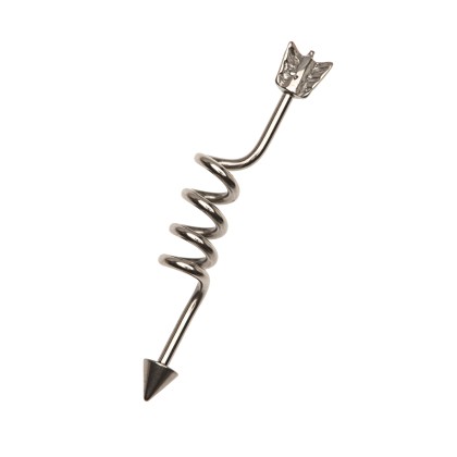 Σκουλαρίκι μπάρα σπιράλ βέλος τιτανίου - Industrial piercing arr