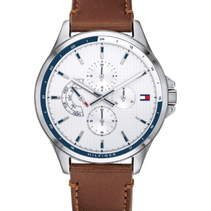 Tommy Hilfiger Shawn Multifunction Brown Leather Strap - 1791614
