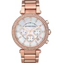 Michael Kors Parker Pave Chronograph Rose Gold Stainless Steel B