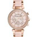 Michael Kors Parker Chronograph Rose Gold Plated Stainless Steel