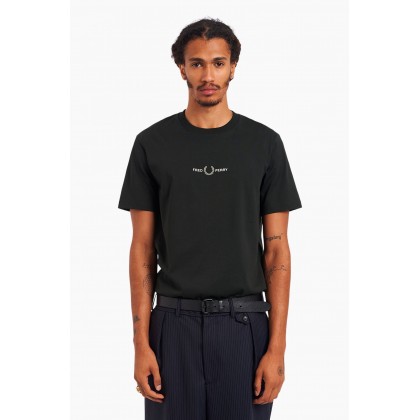 Fred Perry Ανδρική Μπλούζα Embroidered T-Shirt M1609-102 Black