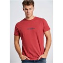 T-Shirt Κόκκινο με Funky Buddha Λογότυπο (FBM002-030-04-BRICK) Κ