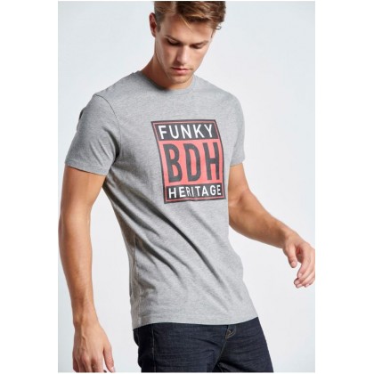 Funky Buddha T-Shirt   FBM002-016-04 GREY MEL