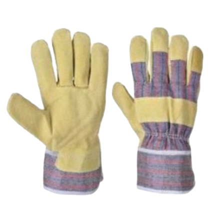 Γάντια Εργασίας Βαμβακερό με Δέρμα