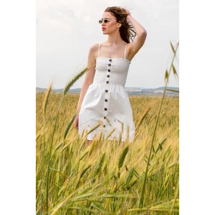 Queencii – Atrani Dress White