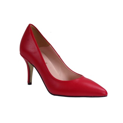 Alessandra Paggioti Γυναικεία Παπούτσια Γόβες 83001 Κόκκκινο Δέρ