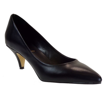 Alessandra Paggioti Γυναικεία Παπούτσια Γόβες 84001 Μαύρο Δέρμα