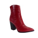 Fardoulis Shoes Γυναικεία Μποτάκια COW BOY Κ-316 Κόκκινο Δέρμα Κ