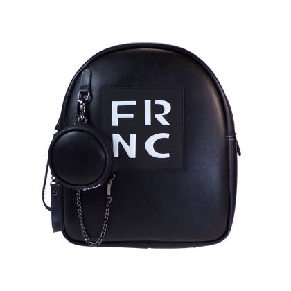 FRNC FRANCESCO Τσάντα Γυναικεία Πλάτης-Backpack 1674 Μαύρο Δέρμα