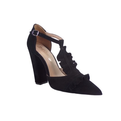 SMART CRONOS Γυναικεία Παπούτσια Γόβες 6709/1787 Μαύρο Δέρμα Κασ
