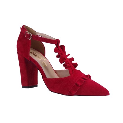 SMART CRONOS Γυναικεία Παπούτσια Γόβες 6709/3544 Κόκκινο Δέρμα Κ