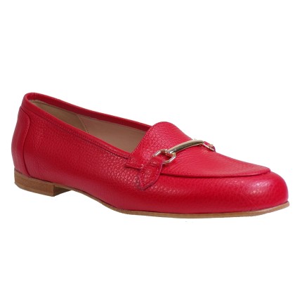Smart Cronos Γυναικεία Παπούτσια Μοκασίνια 7018-1820 Κόκκινο Δέρ