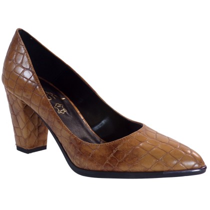 Smart Cronos Γυναικεία Παπούτσια Γόβες Γ974-2716 Ταμπά Κροκό