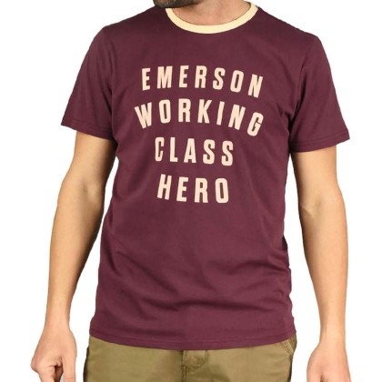 EMERSON MEN'S S/S TSHIRT (191.EM33.30-DUSTY WINE)