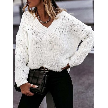 SUSSANE WHITE KNITTED BLOUSE