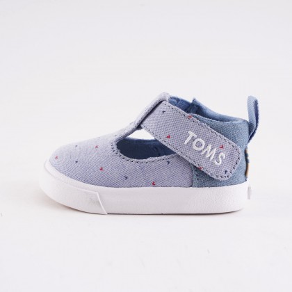 TOMS Blue Woven Denim Flat Infants' Shoes (9000051917_3024)