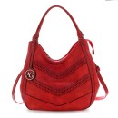 1372 AG Γυναικεία τσάντα ώμου Hobo AG00554 - Κόκκινη-Κοκκινο