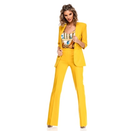 9316 RO Κομψό κοστούμι με τέλεια εφαρμογή - Κίτρινο-Κίτρινο