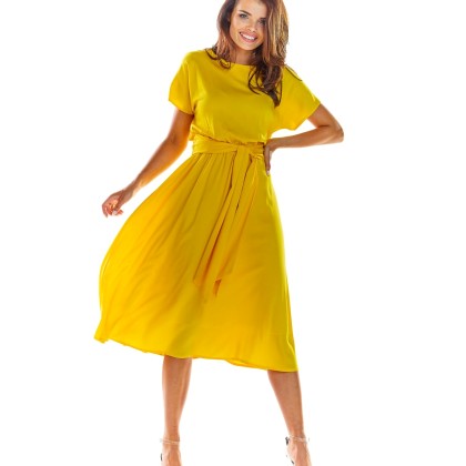 Καθημερινό Φόρεμα 133651 awama-Κίτρινο