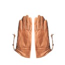 Beige Leather Lace Gloves